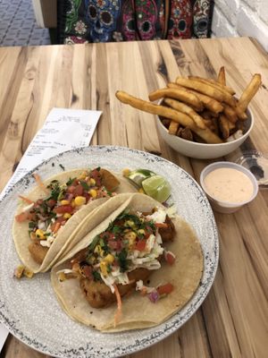 Tacos plate  at Veggie Grill by Next Level - W 23rd in New York City