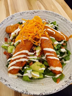 Buffalo wing salad at Veggie Grill by Next Level - W 23rd in New York City