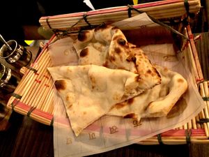 Vegan naan.  at Dhaba@49 in West London