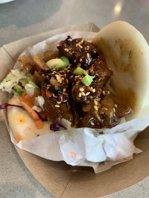 Vegan bao   at Mason's Dumpling Shop in Los Angeles