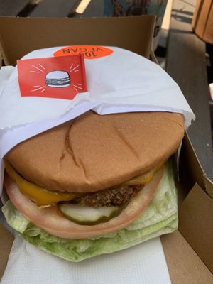 House-made cheeseburger Omnomnomnom  at Burgerlords - Highland Park in Los Angeles