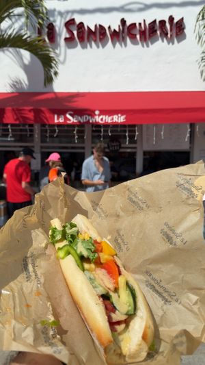 Tropical Hummus Vegan Sandwich at La Sandwicherie in Miami Beach