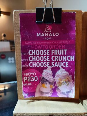  at Mahalo Acai in Makati