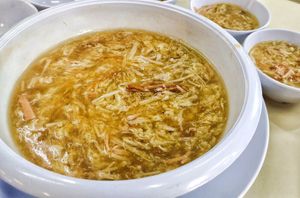 Shark fin soup very good, recommend at Big Veggie in Kuching