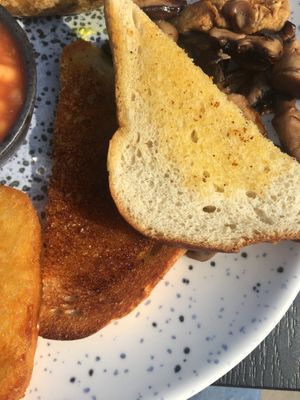 ‘Sourdough toast’ - this isn’t sourdough.  at Whins Kitchen in Wheelton