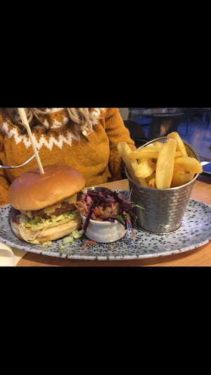 Beyond meat burger at Whins Kitchen in Wheelton