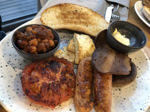 Vegan breakfast  at Whins Kitchen in Wheelton