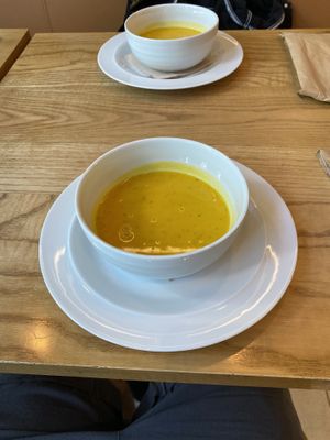 Pumpkin soup at DaTerra - Parque das Nações in Lisbon