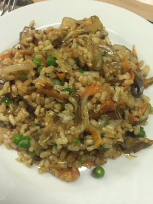 Delicious arroz at L'Encant Vegetaria in Barcelona