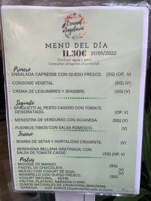 Weekday menu  at L'Encant Vegetaria in Barcelona