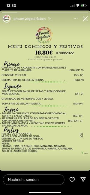   at L'Encant Vegetaria in Barcelona