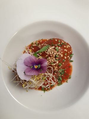 sopa de tomate at L'Encant Vegetaria in Barcelona