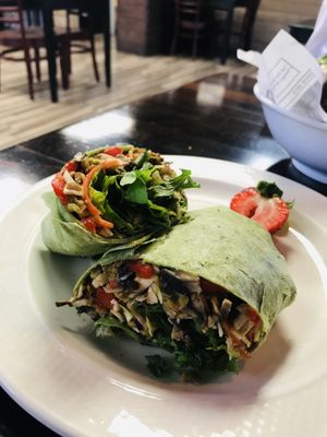 Veggie wrap (minus the kale🌱) at The Urban in Canyon Lake
