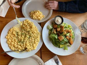 Bottomless Mac and the Caesar with dressing on the side   at The Point in Bend