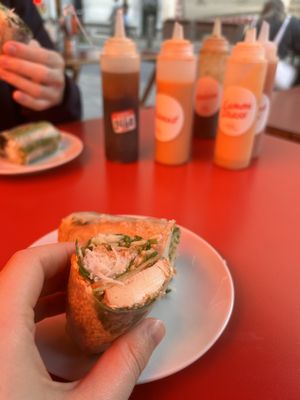 Stay tofu roll  at Knees to Chin in Brussels