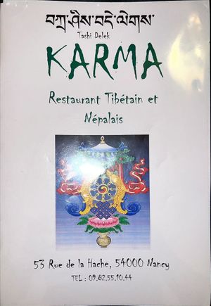 Menu  at Karma in Nancy