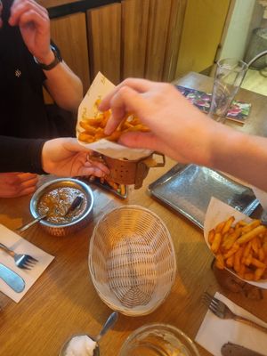 Chips obvs haha at Bhaji Pala in Gatley