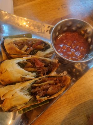 Crispy spring rolls at Bhaji Pala in Gatley