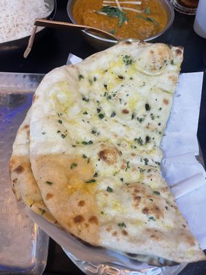 Garlic chilli naan  at Bhaji Pala in Gatley