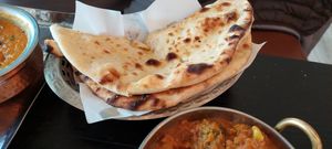 Stuffed paratha or cheese kulcha naan at Bhaji Pala in Gatley