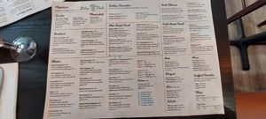 Food menu at Bhaji Pala in Gatley