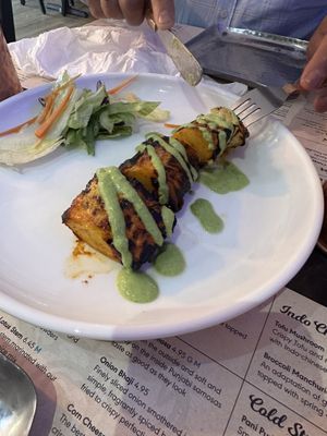 Tandoori pineapple   at Bhaji Pala in Gatley