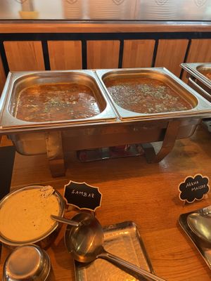 Sambar and akka massor   at Bhaji Pala in Gatley