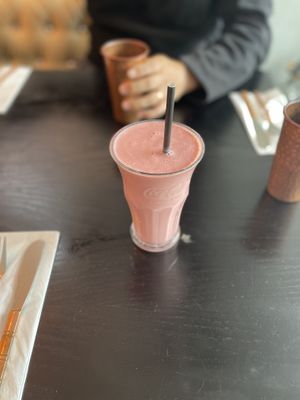 Strawberry lassi  at Bhaji Pala in Gatley