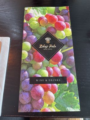 Drinks menu   at Bhaji Pala in Gatley