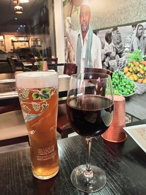 IPA Malabar and Morador Tempranillo at Bhaji Pala in Gatley