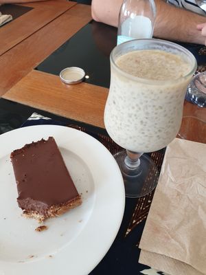 Tarte chocolat et tapioca at L'ours Herbivore in Saint-brieuc