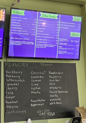 menu  at The Kitty Beautiful in Orlando