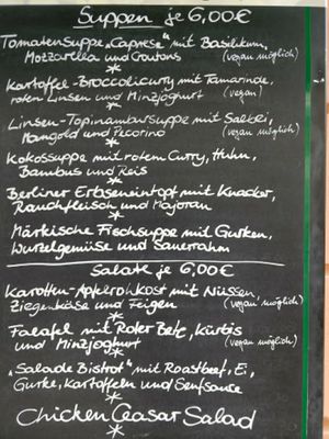 Beispiel Menü at Suppengrün in Berlin
