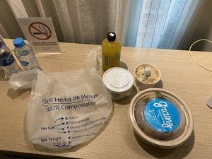 Packaging, juice in glass bottle at Mora Mora - Condesa in Mexico City