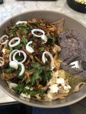 Chiaquiles verdes at Mora Mora - Condesa in Mexico City