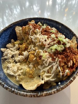 Protein chilaquiles   at Mora Mora - Condesa in Mexico City