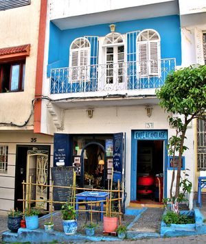 Cafe from the street.  at Café à l'Anglaise in Tangier