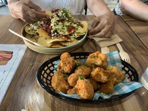 Cauliflower wings and nachos  at Plant Based Eatz in Gold Coast