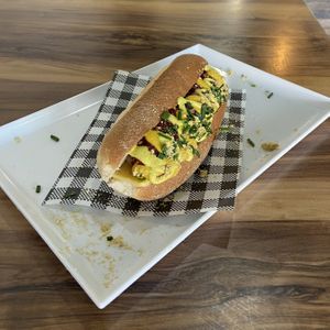 Hot dawg  at Plant Based Eatz in Gold Coast