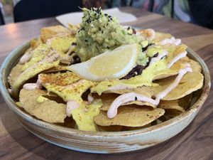 Doesn’t look big but it’s enough for two!!!  at Plant Based Eatz in Gold Coast