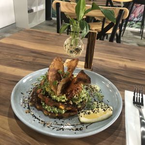 Zucchini and Corn Fritters at Plant Based Eatz in Gold Coast