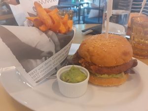 Quinoa burger at Alter Schlachthof in Bressanone