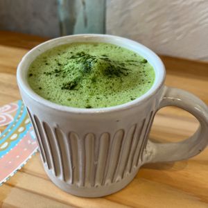 Matcha oat milk  at Ananda in Shizuoka