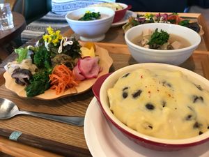 Vegan lunch plate  at Ananda in Shizuoka