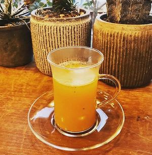 Golden spice tea(Turmeric) at Ananda in Shizuoka