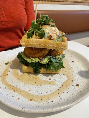 Chicken and waffles  at Archway Verdun in Montreal
