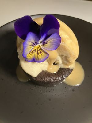 Brownie with ice creamm  at Archway Verdun in Montreal