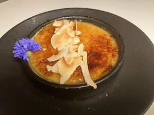 Coconut passion fruit crème brûlée   at Archway Verdun in Montreal
