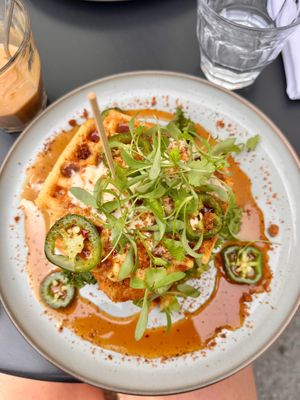 Chicken and Waffle at Archway Verdun in Montreal