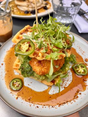 Chicken and Waffle at Archway Verdun in Montreal